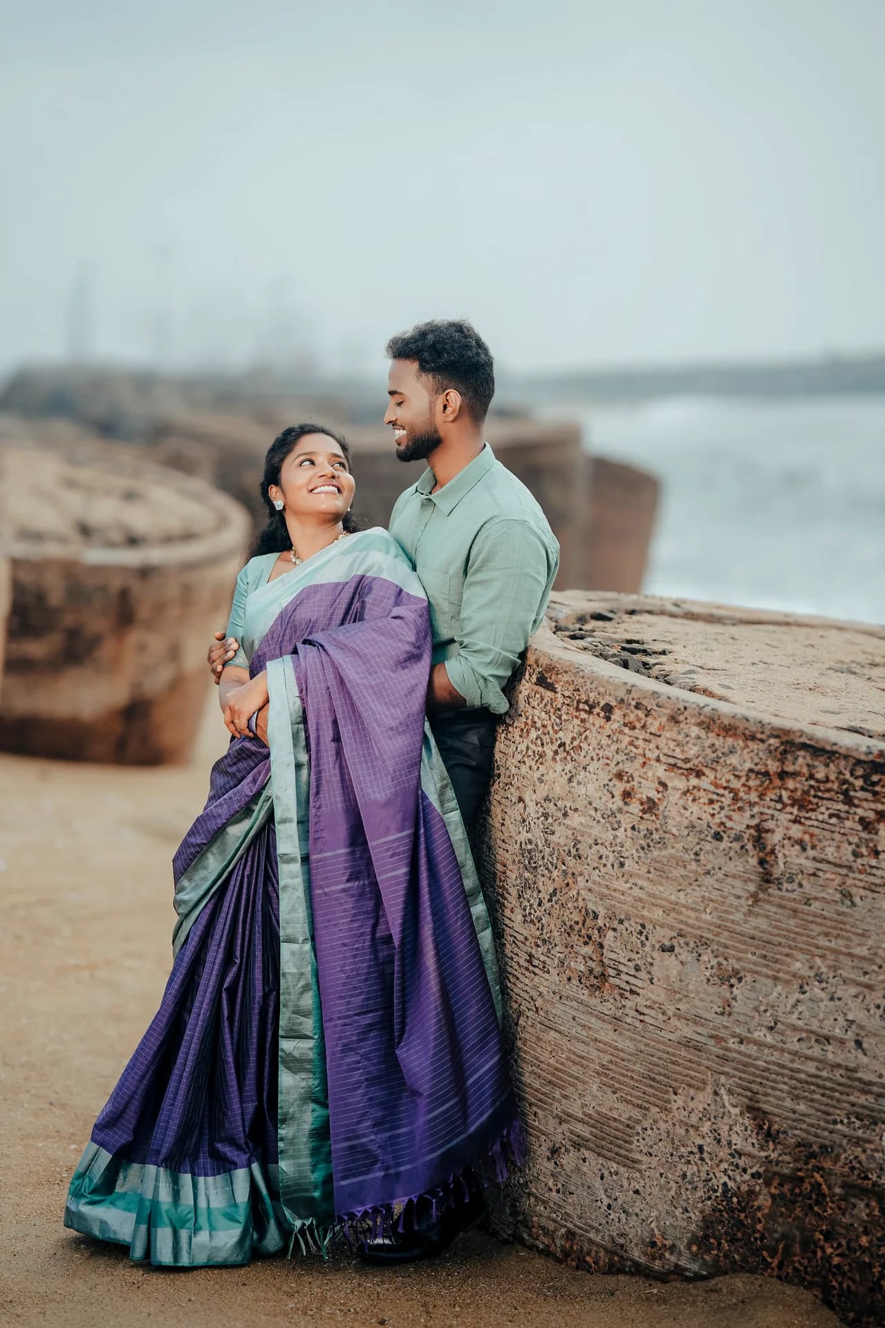 Parthiban & Sindhu — Pre-Wedding Shoot in N4 Beach, Chennai